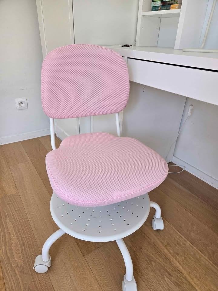 Chaise de bureau enfant VIMUND IKEA, Enlèvement, Comme neuf, Rose, Chaise de bureau