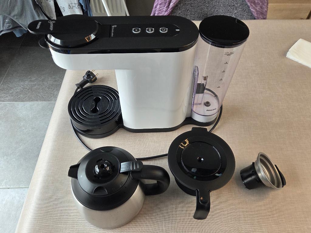 Philips Senseo wit koffiezetapparaat: pod, Koffiemachine, Ophalen of Verzenden, Zo goed als nieuw, 4 tot 10 kopjes