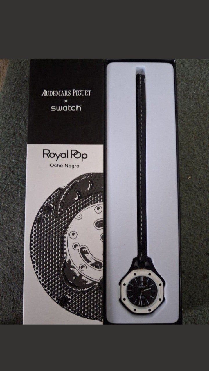 Royal pop Audemars Piguet swatch, Handtassen en Accessoires, Horloges | Heren, Overige materialen, Zakhorloge, Nieuw, Ophalen of Verzenden