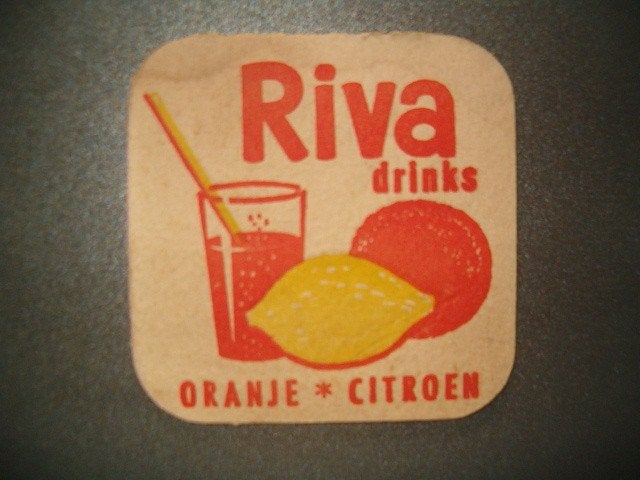 Bierviltje Riva Dentergem 13 : 83 x 83 mm, Ophalen of Verzenden, Gebruikt, Viltje(s)