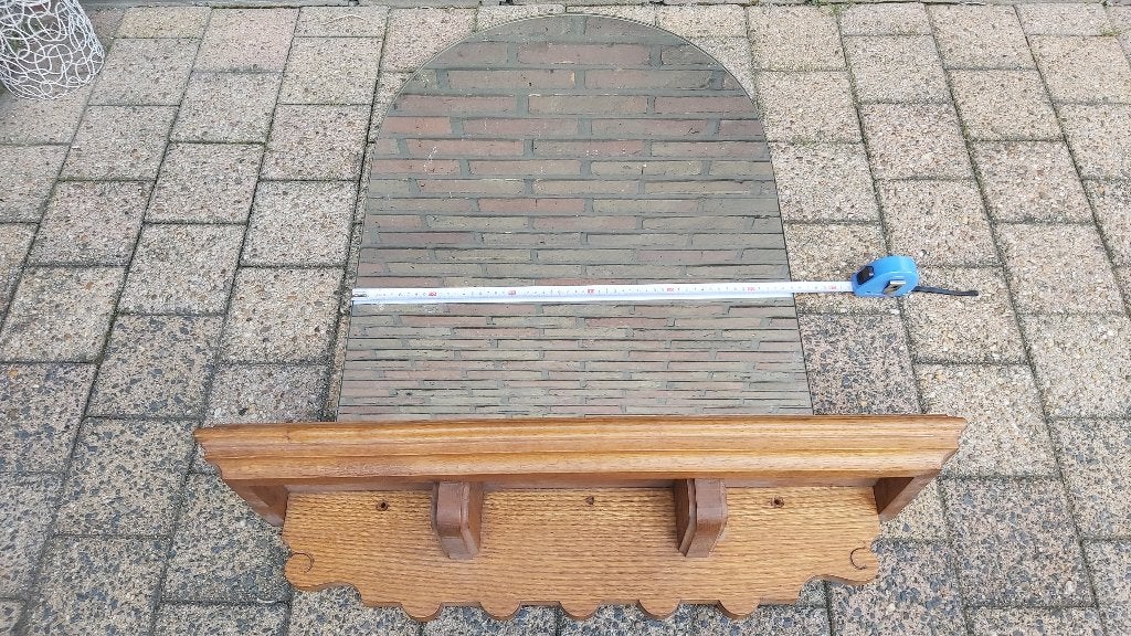 oude spiegel, Ophalen, Rond
