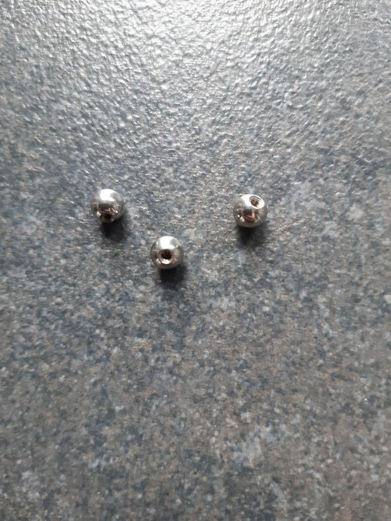Lot de 3 boules de piercing nombril acier chirurgical, Bijoux, Sacs & Beauté, Piercings, Enlèvement ou Envoi, Comme neuf, Acier
