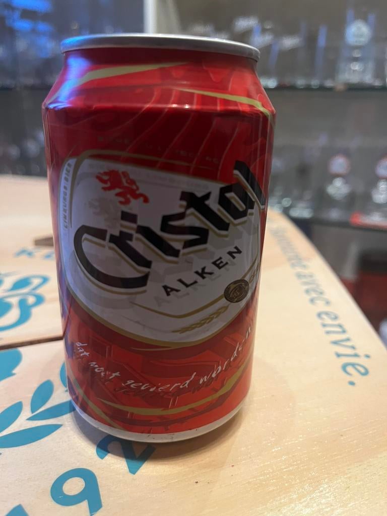 Bierblikje pukkelpop vol Cristal Alken, Verzamelen, Ophalen of Verzenden