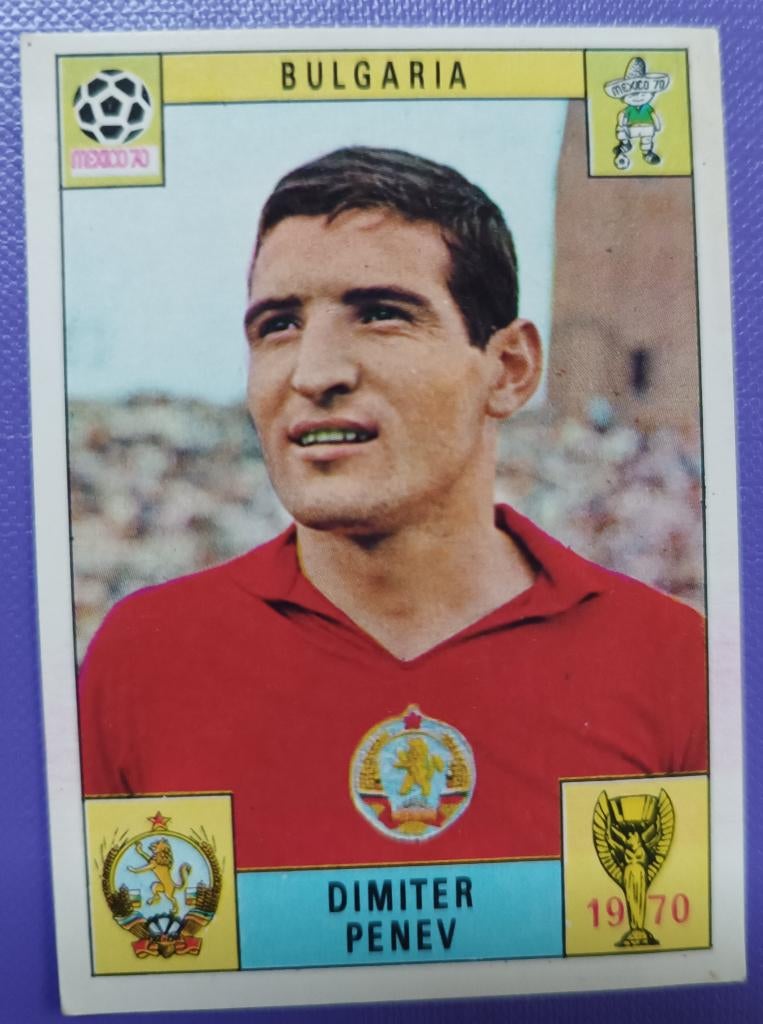 Panini CARTE anno 1970 foot Coupe du monde Mexique 70 PENEV, Envoi