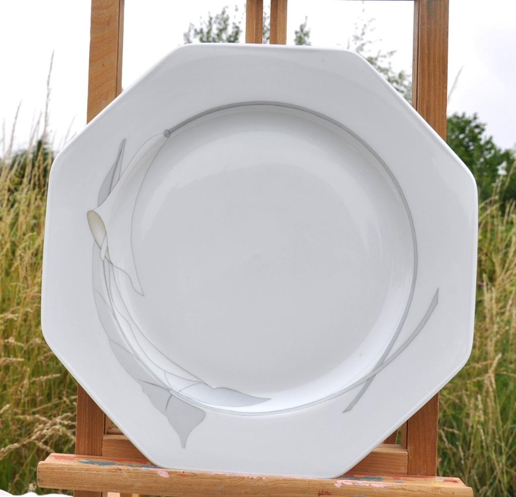 3 grandes assiettes plate octogonale, Enlèvement ou Envoi, Comme neuf, Céramique, Assiettes(s)