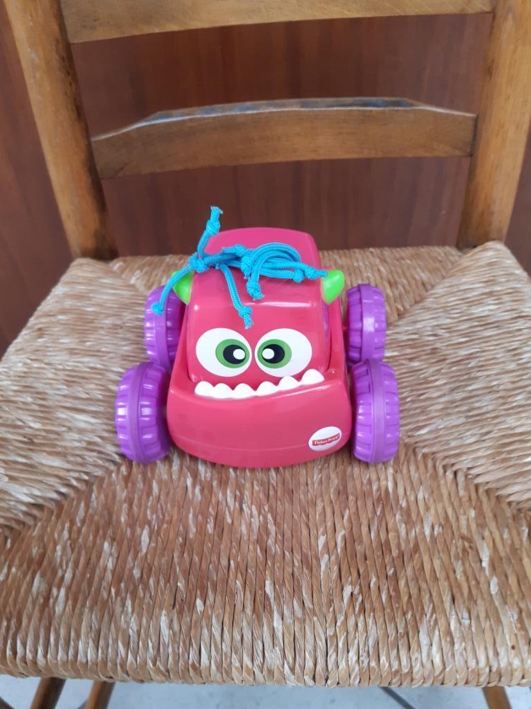 Fisher-Price Duw & Rij Monstertruck, Kinderen en Baby's, Speelgoed | Fisher-Price, Ophalen, Zo goed als nieuw