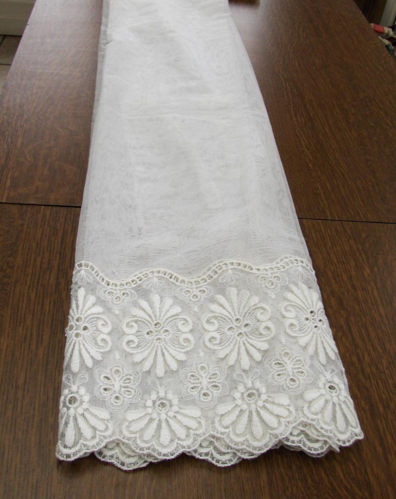 Stuk NIEUWE Stof voor Glasgordijn 2 meter Breed - 110cm Hoog, 120 cm of meer, Wit, Nieuw, Ophalen of Verzenden