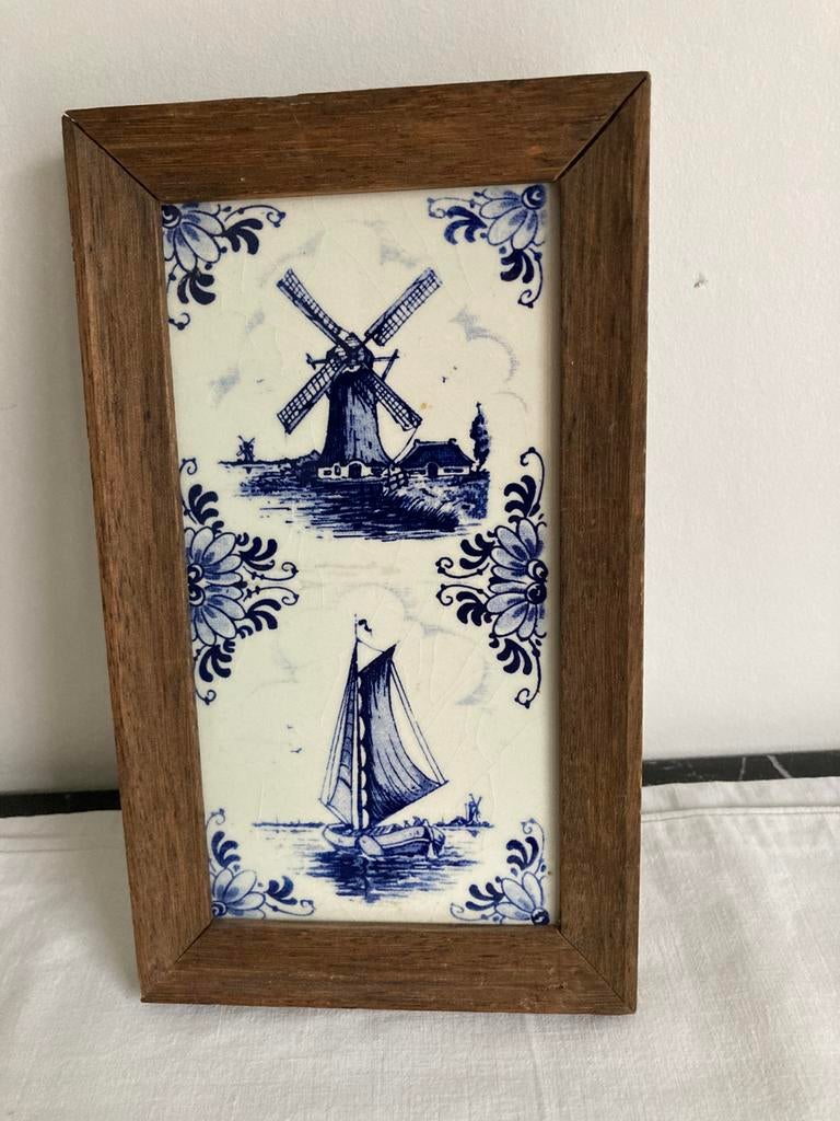 Delft blauw keramische tegel 18x10,5cm, Antiek en Kunst, Ophalen of Verzenden