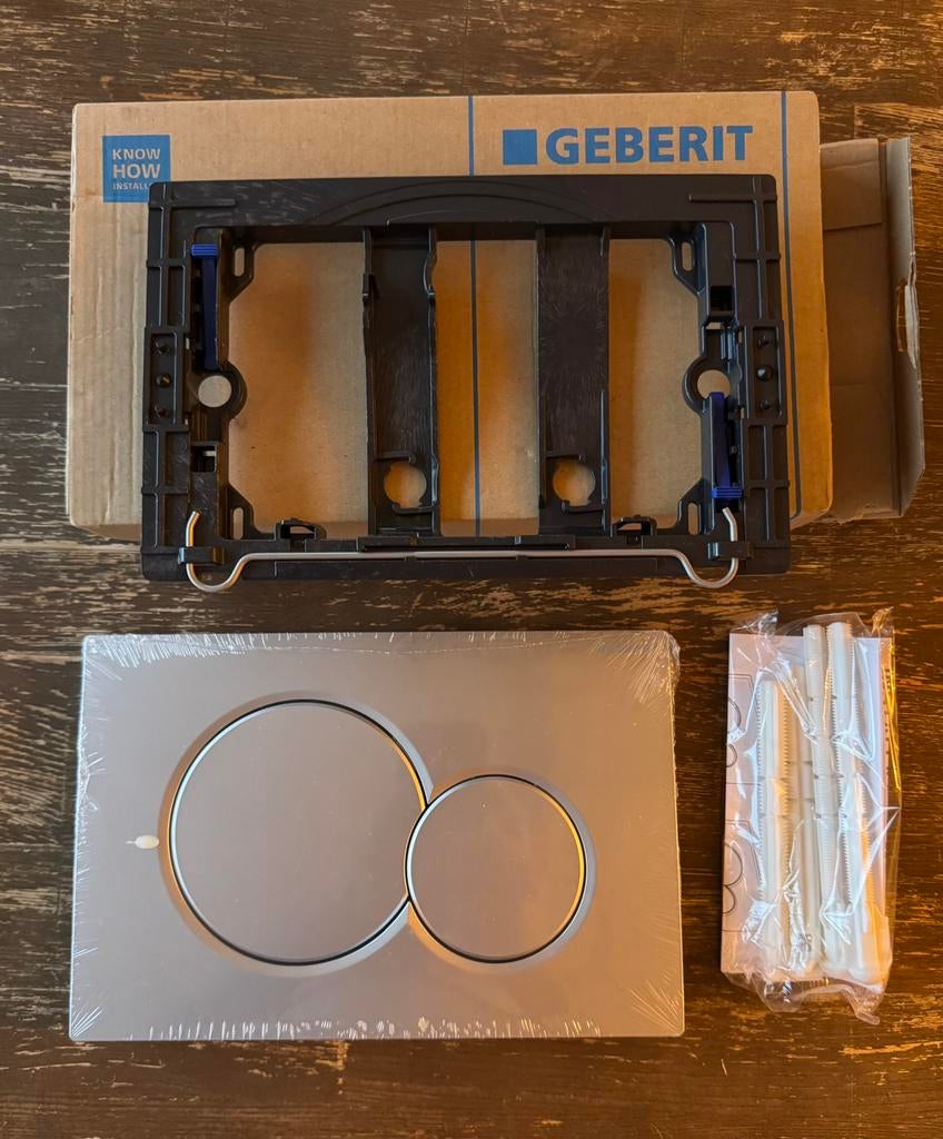 VENDU !! Panneau de commande WC Geberit Sigma 01 chrome mat, Ophalen of Verzenden, Nieuw, Chroom, Toilet
