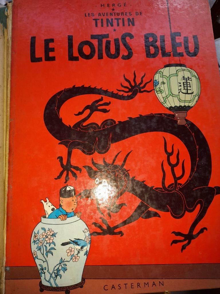 De blauwe lotus Herge Casterman, Ophalen of Verzenden, Gelezen
