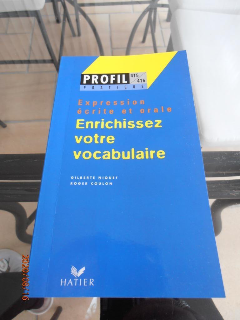 Livre "Enrichissez votre vocabulaire" – HATIER (2007), Enlèvement ou Envoi, Français, Autres niveaux, Comme neuf