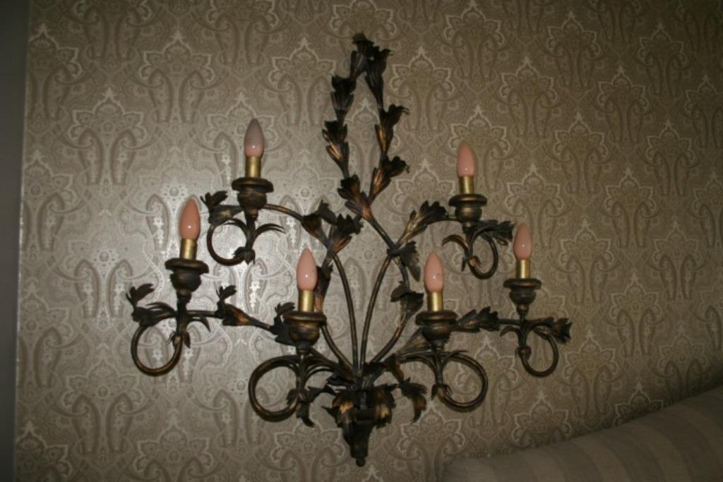 SCHEMERLAMPEN Wand lampjes 6 arms metaal 2x PER STUK 250 EUR, Ophalen, Metaal