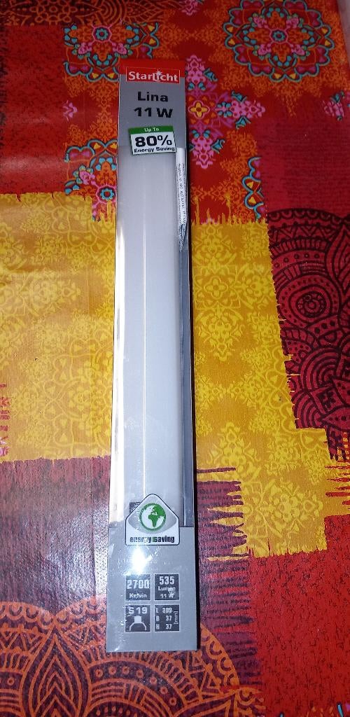 Tube - Néon led S19 11W (lot de 2), Huis en Inrichting, Lampen | Plafondlampen, Ophalen, Nieuw, Glas