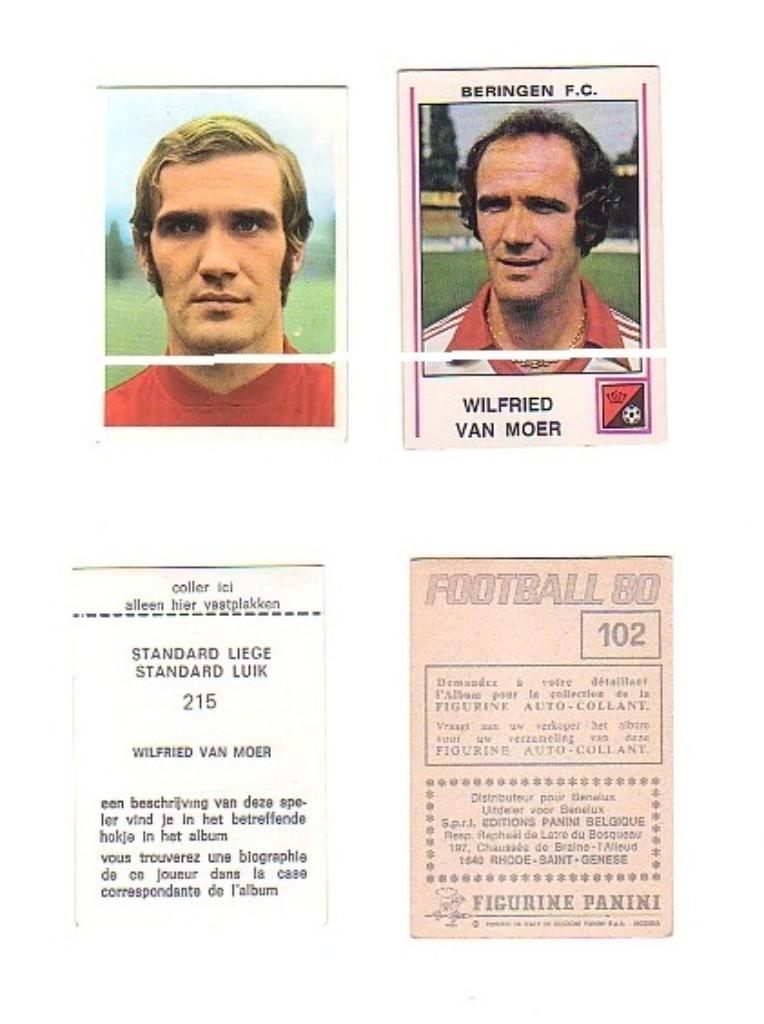 W. Van Moer / Panini + Vanderhout / 2  stuks, Verzamelen, Sportartikelen en Voetbal, Verzenden, Zo goed als nieuw, Poster, Plaatje of Sticker