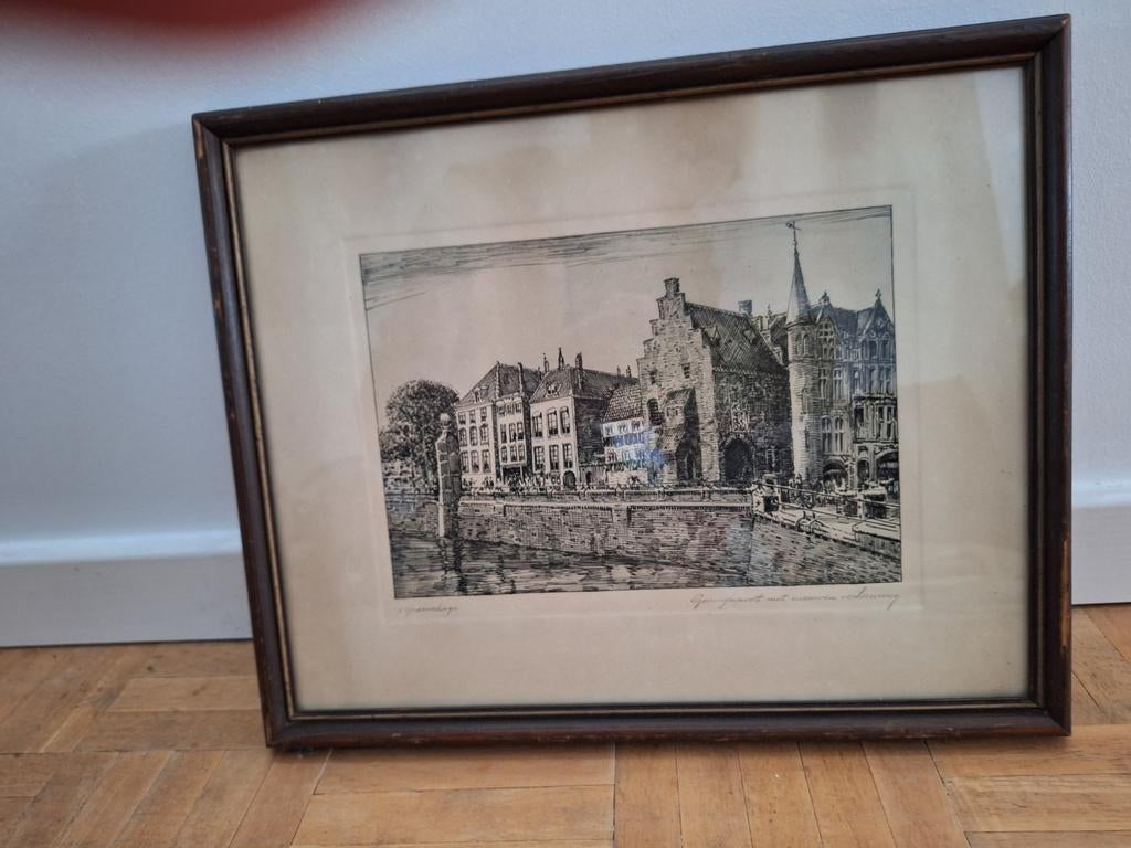 dessin à la plume de la porte de la prison de La Haye, Enlèvement