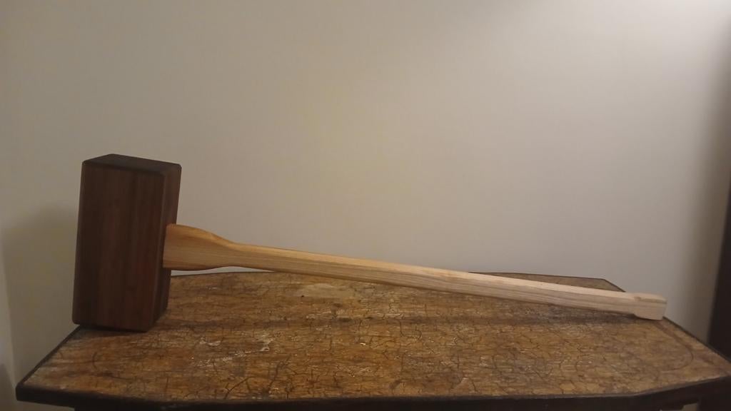 Handgemaakte houten voorhamer / tuinhamer / kermishamer, Tuin en Terras, Ophalen of Verzenden