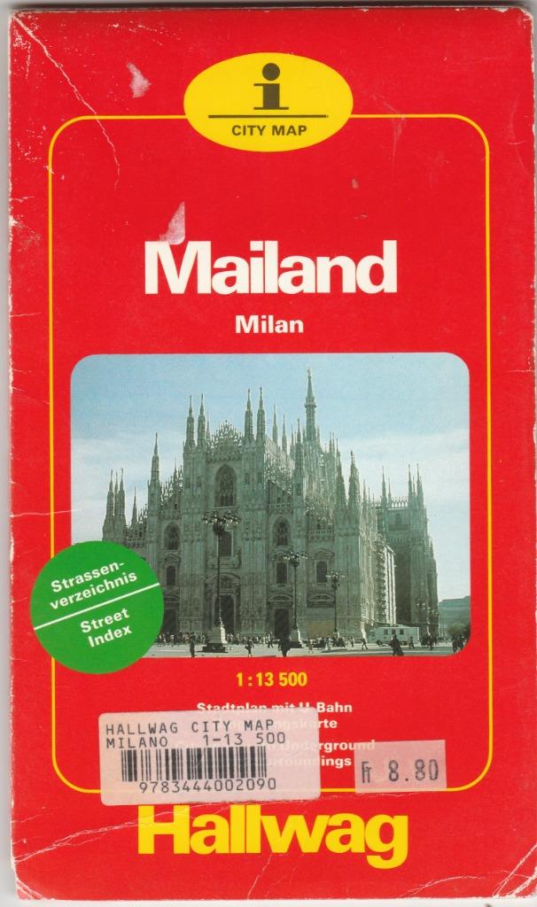 Milaan, stadsplattegrond, Boeken, Atlassen en Landkaarten, Gelezen, Verzenden, Italië, 2000 tot heden