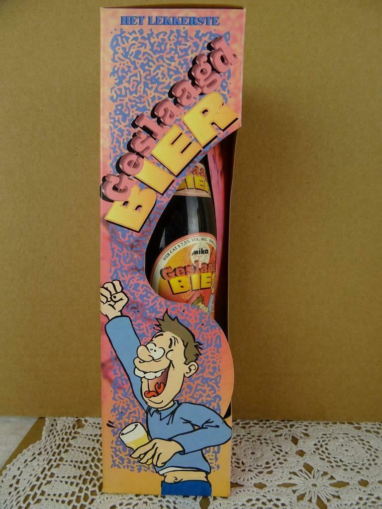 Vintage speciaal bier Geslaagd uit de jaren negentig van de, Verzamelen, Ophalen of Verzenden, Zo goed als nieuw, Flesje(s), Overige merken