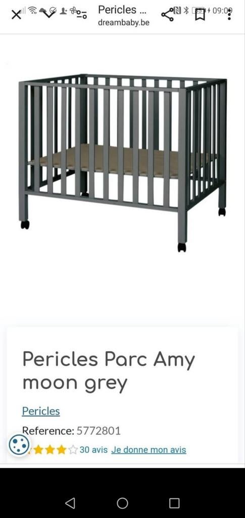 Parc bébé gris Pericles, Enlèvement, Comme neuf