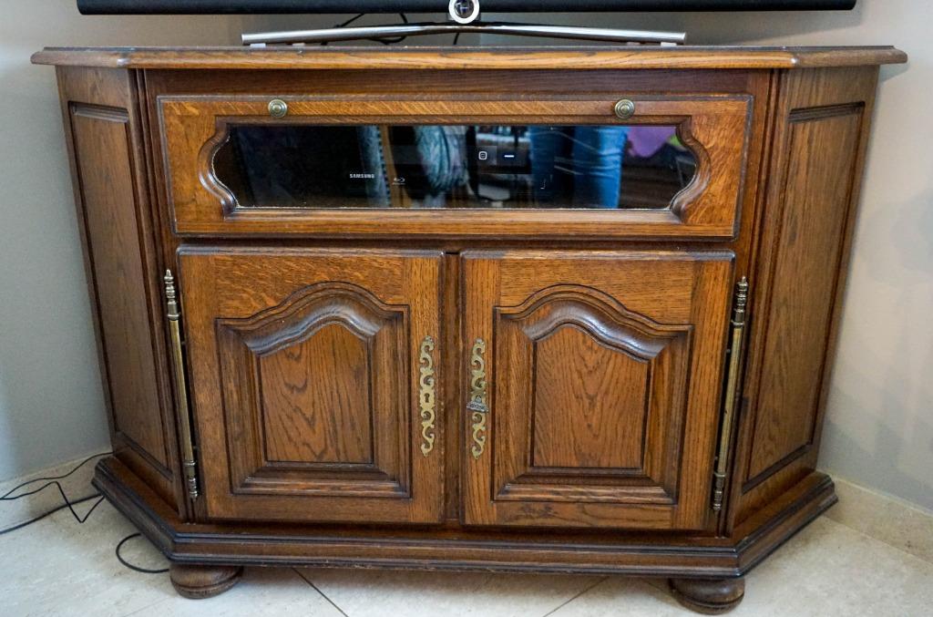 Meuble TV en chêne, Maison & Meubles, Armoires | Mobilier de télévision, Comme neuf, Moins de 100 cm, 100 à 150 cm, 50 à 75 cm