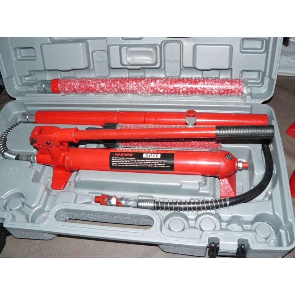 Hydraulische uitdeuk- en herstelset 10 ton, Auto diversen, Autogereedschap, Verzenden