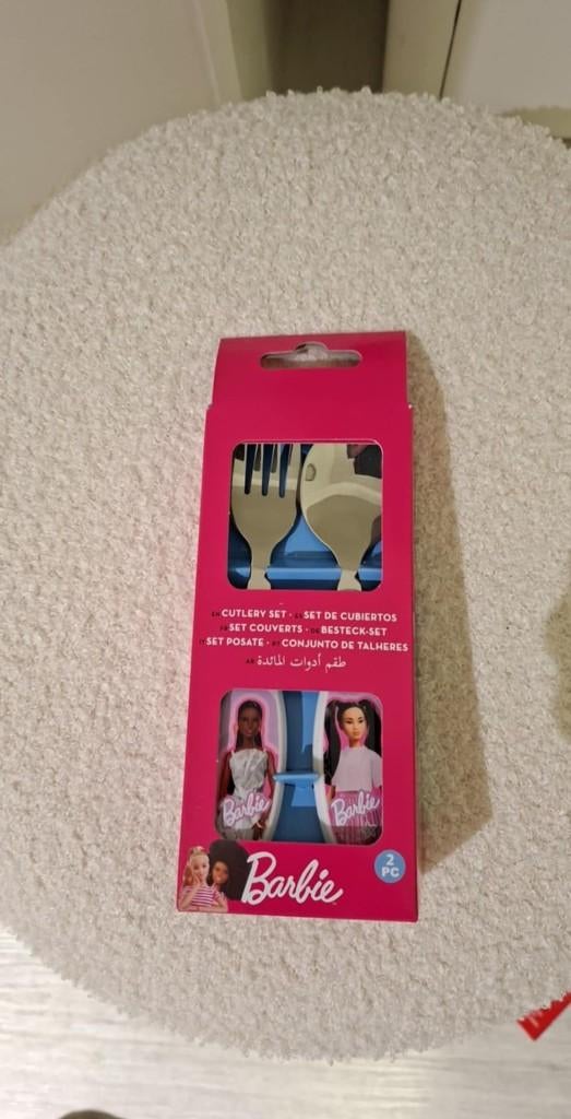 Bestekset Barbie (nieuw), Enlèvement ou Envoi, Neuf, Inox ou Chrome, Ensemble de couverts