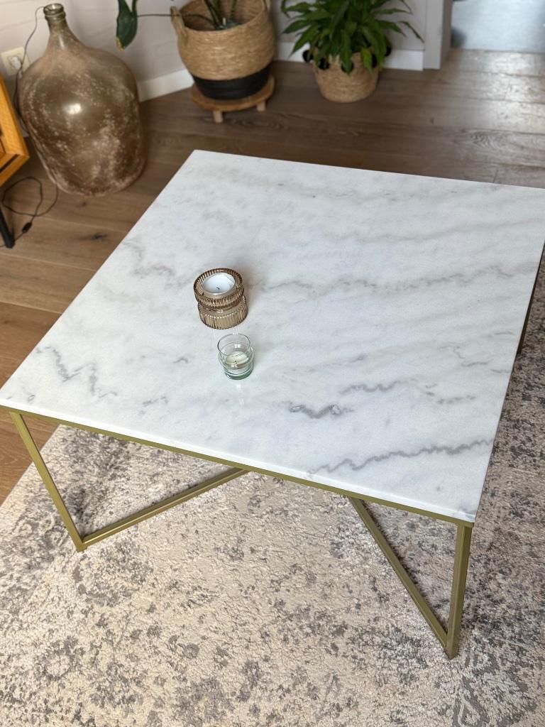 Table basse en marbre, Ophalen, Gebruikt, 50 tot 100 cm, Vierkant