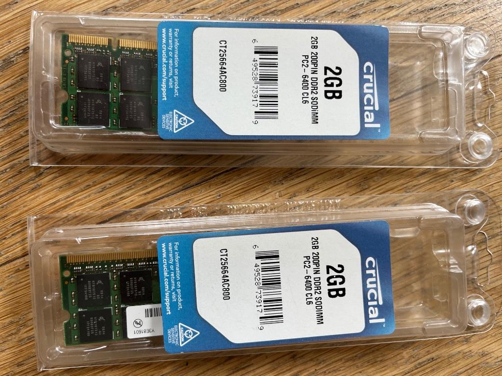 RAM DDR2 2GB SODIMM, Enlèvement ou Envoi, Comme neuf, DDR2, 2 GB