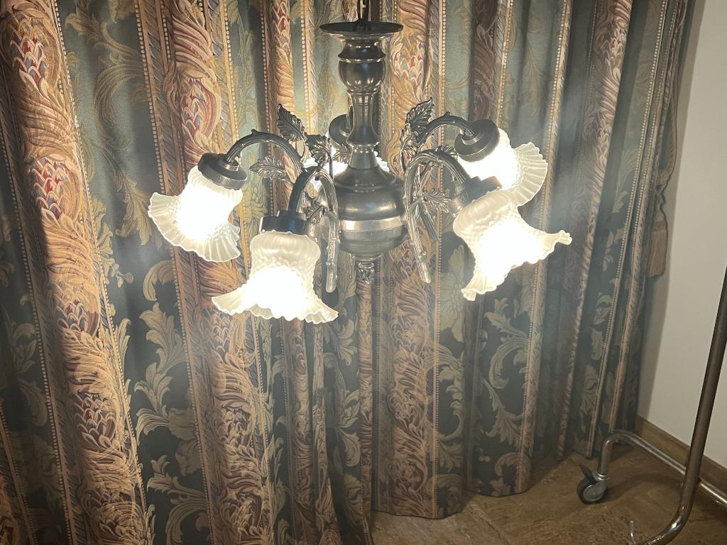 Lustre artisanal exclusif  étain 96% - Les Etains d'Art (Fr), Antiquités & Art, Antiquités | Étain, Enlèvement ou Envoi