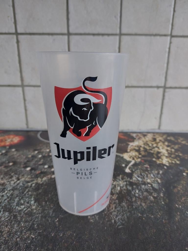 Jupiler plastiek beker, Verzamelen, Biermerken, Ophalen of Verzenden, Zo goed als nieuw, Glas of Glazen