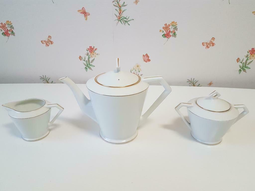 3 delig vintage retro koffie set van RC Porcelaine, Ophalen of Verzenden, Huis en Inrichting