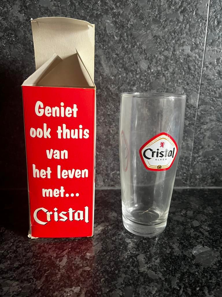 Bierglas Cristal Alken in doosje, Verzamelen, Ophalen of Verzenden, Zo goed als nieuw