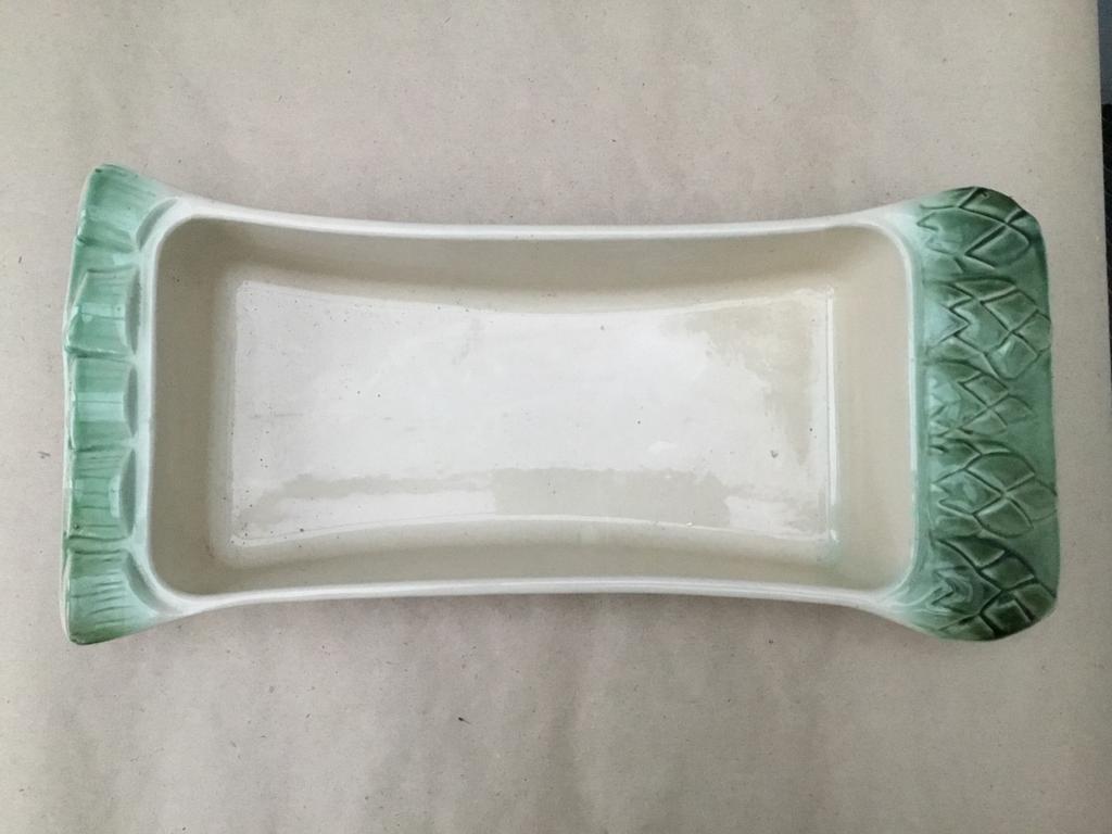 Plat à four vintage décoré d'asperges, Enlèvement ou Envoi