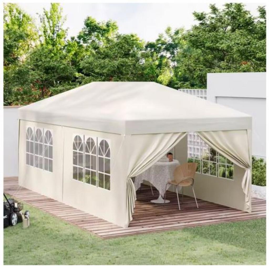 Pop-Up Opvouwbaar Tuinpaviljoen Marquee Pergola. 3x6m. Creme, Enlèvement ou Envoi, Neuf