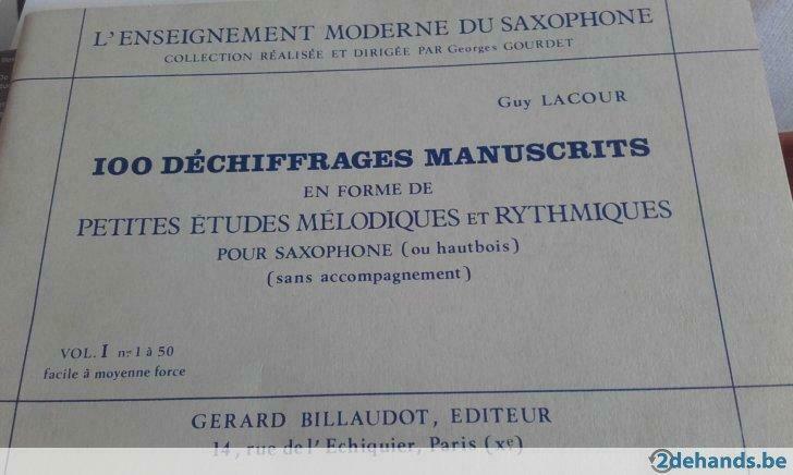 100 Dechifrages pour saxophone, Musique & Instruments, Partitions, Enlèvement, Neuf, Autres genres, Saxophone