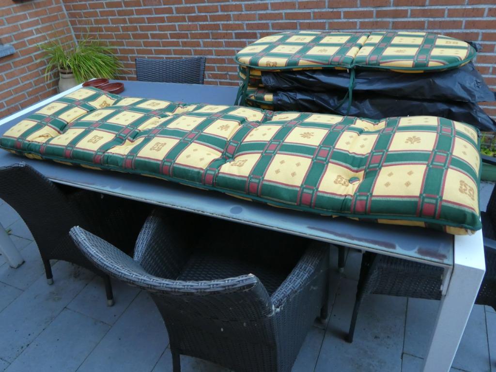 set nieuwe kussens voor tuinstoelen en ligzetel., Jardin & Terrasse, Chaises de jardin, Enlèvement, Neuf, Autres matériaux