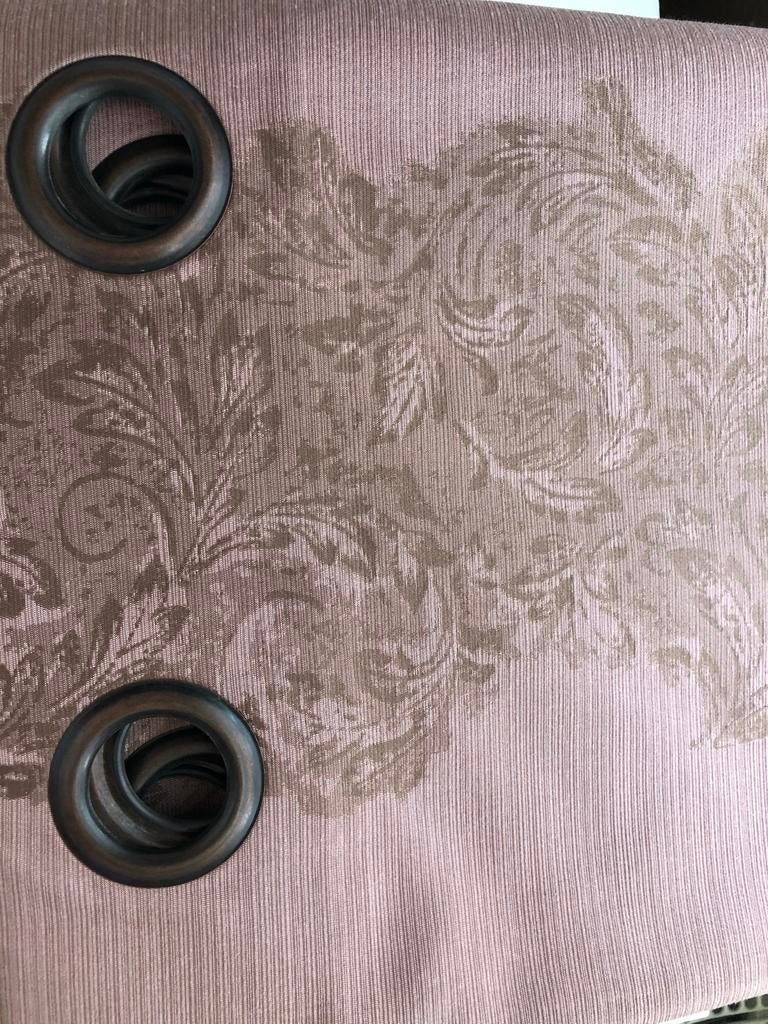 2 Belles tentures confection Heytens 280x245cm hauteur a 25€, Enlèvement, Comme neuf, Beige