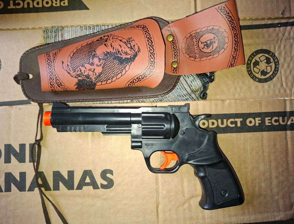 Jouet pistolet avec housse cheval