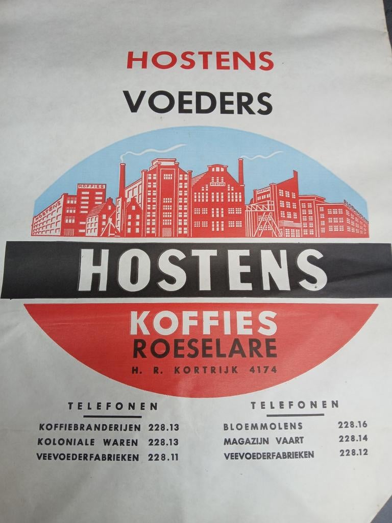 Grote stevige zak.hostens koffies..roeselare, Collections, Enlèvement ou Envoi, Comme neuf