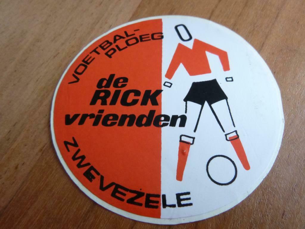 oude sticker zwevezele voetbalploeg de rickvrienden, Verzamelen, Overige Verzamelen, Nieuw, Verzenden