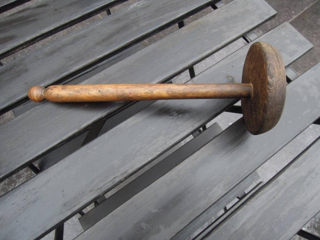 houten primitief rustiek antieke aardappelpuree stamper pers, Antiek en Kunst, Curiosa en Brocante, Ophalen of Verzenden