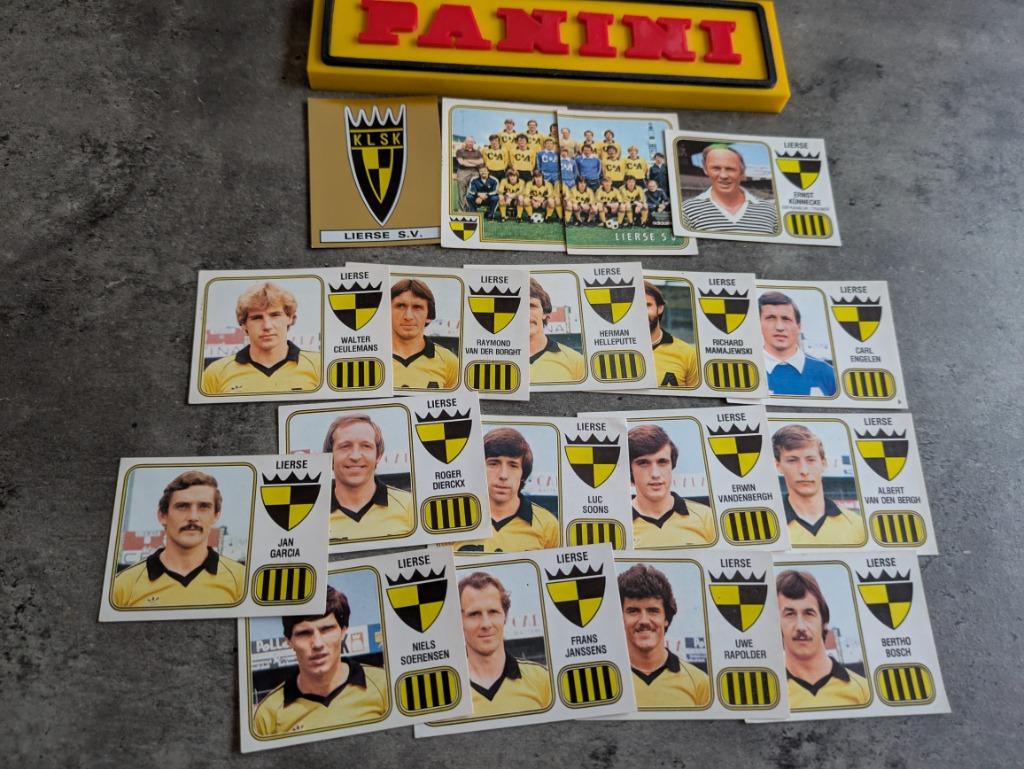 PANINI FOOTBALL 81 LIERSE SK 18X STICKERS 1981, Hobby en Vrije tijd, Verzenden