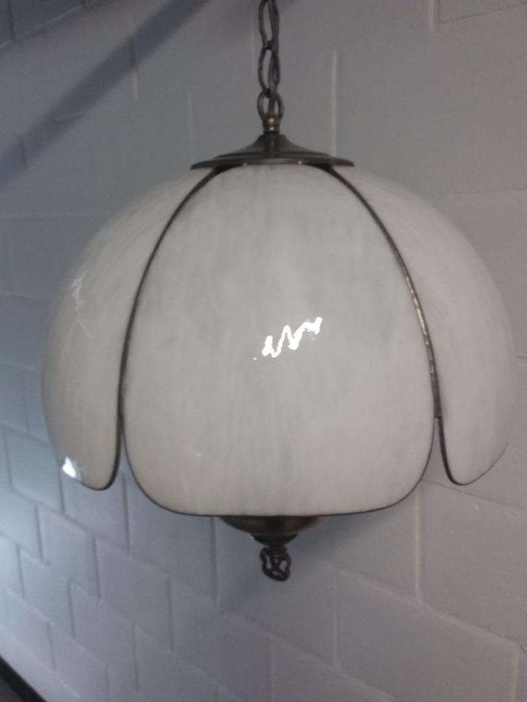 Tinnen luster, Huis en Inrichting, Lampen | Kroonluchters, Ophalen, Zo goed als nieuw