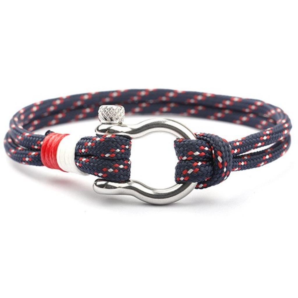 Parakoord klimarmband heren / dames - BLAUW / ROOD / GRIJS, Ophalen of Verzenden, Nieuw