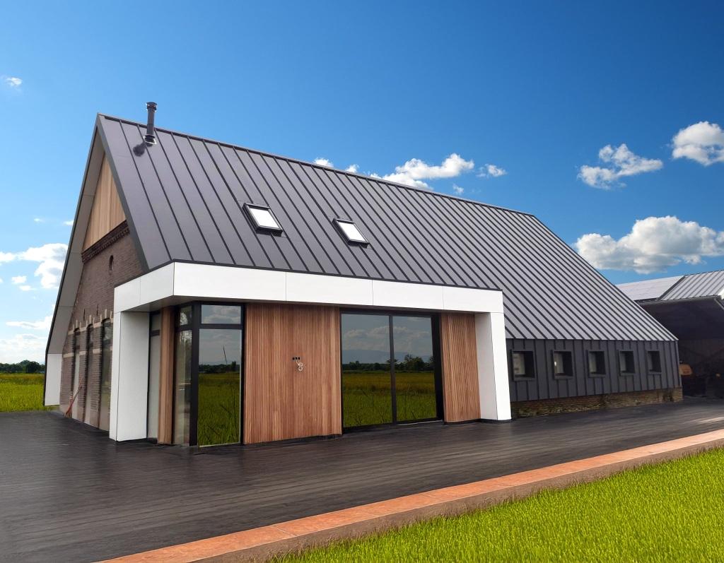 Sandwichpanelen Joris Ide – dak – antraciet (26 m² totaal), Overige kleuren, Nieuw, 15 m² of meer, Metaal