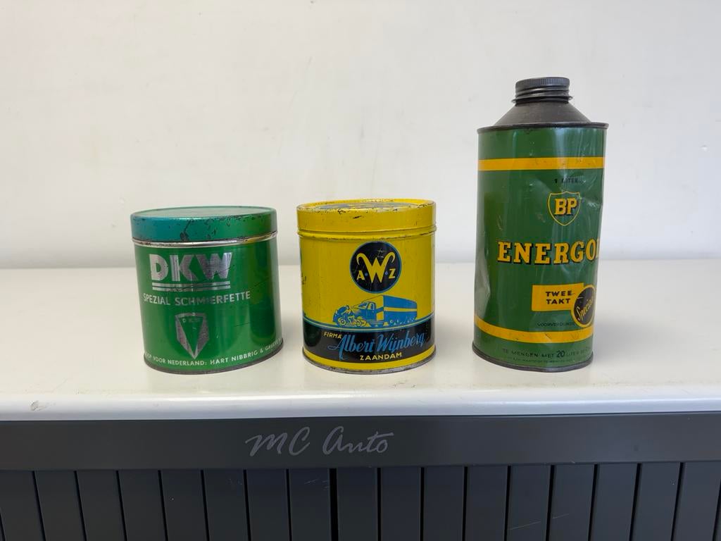 DKW & AWZ & BP reclame blik, Ophalen of Verzenden, Gebruikt, Overige, Overige merken