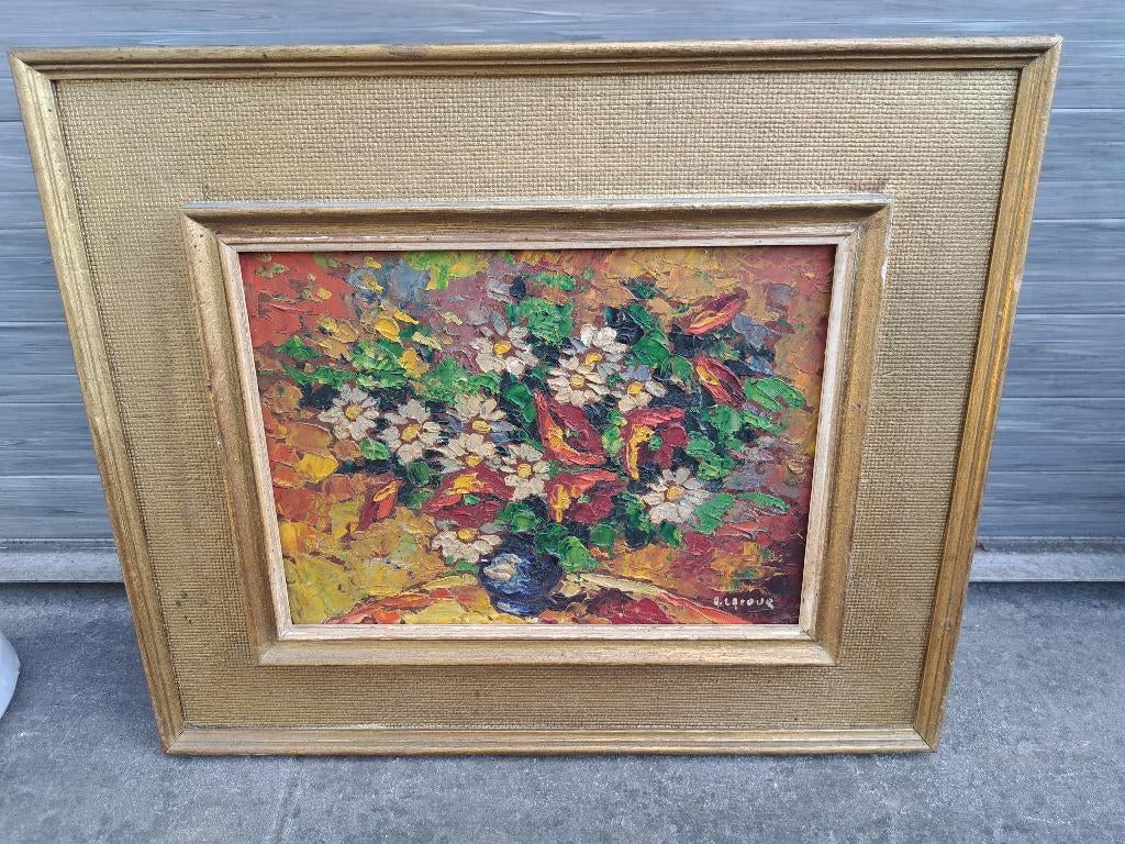 Huile sur panneau fleurs signe Armand lacour, Antiquités & Art, Art | Peinture | Classique, Enlèvement ou Envoi
