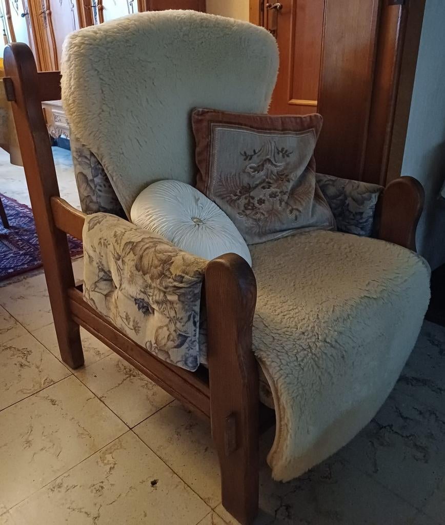 antieke zetel fauteuil, Ophalen of Verzenden, Gebruikt