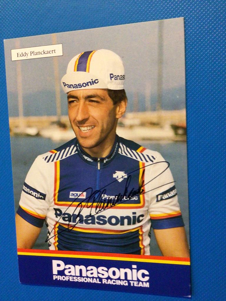 wielerkaart 1987 team panasonic  eddy planckaert signe, Envoi, Comme neuf