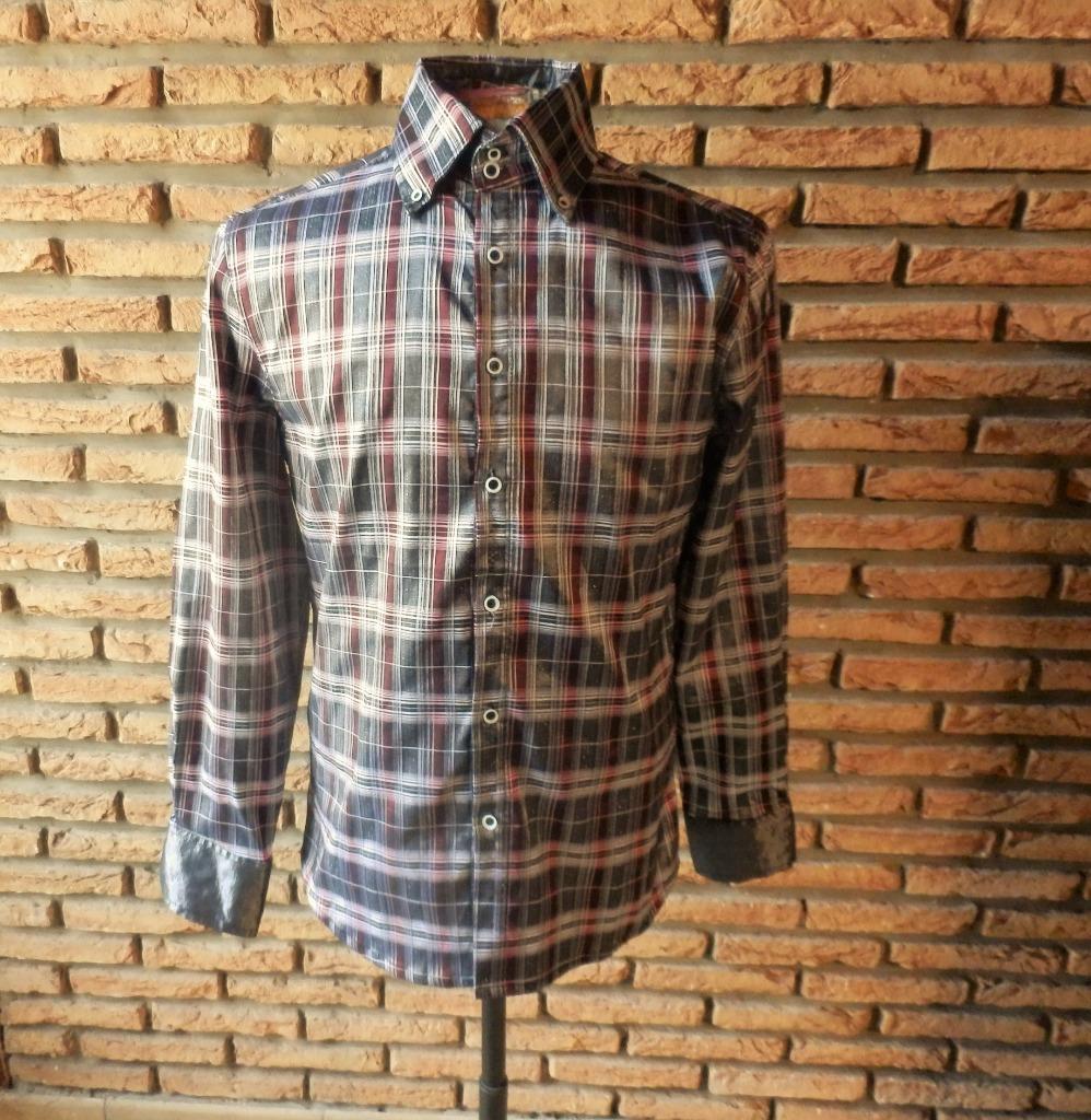 (32) - chemise homme t.M grise rouge - brother -, Rouge, Tour de cou 39/40 (M), Enlèvement ou Envoi, Brother